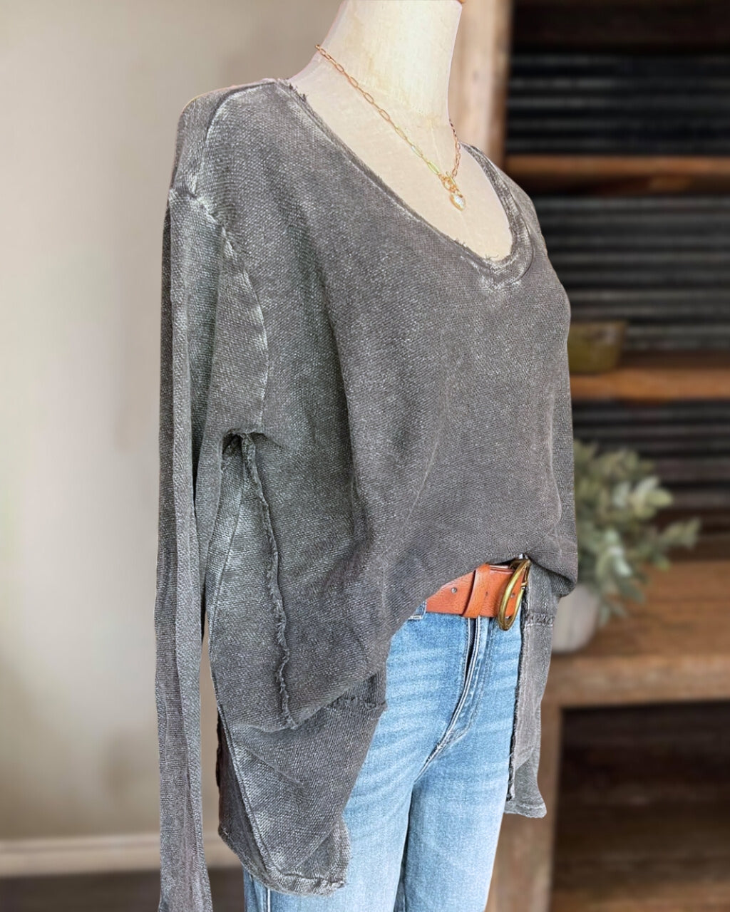 Vintage Wash Relaxed Pullover