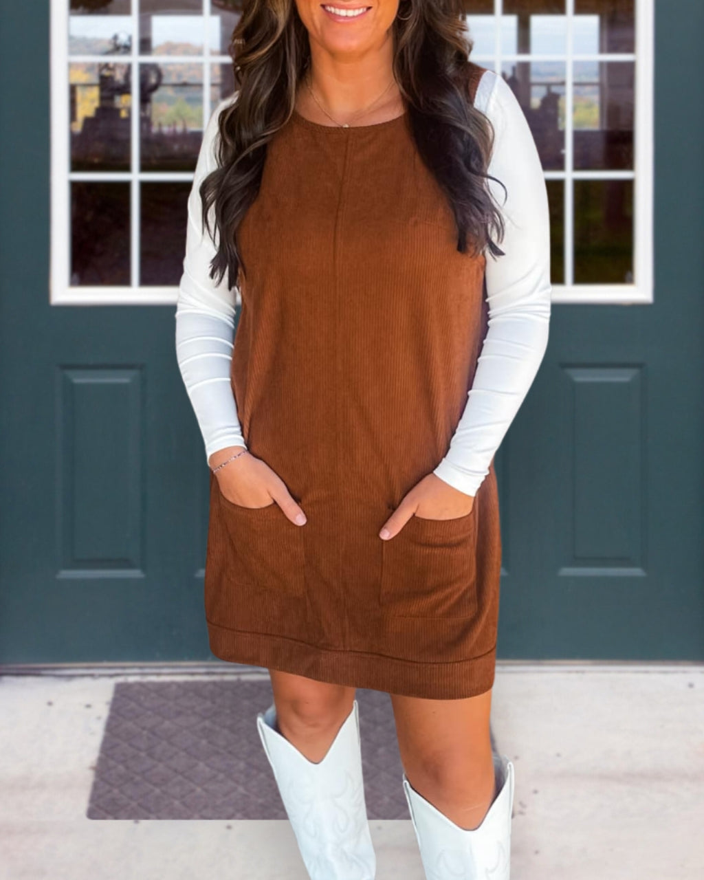 Reversible Corduroy Sleeveless Dress