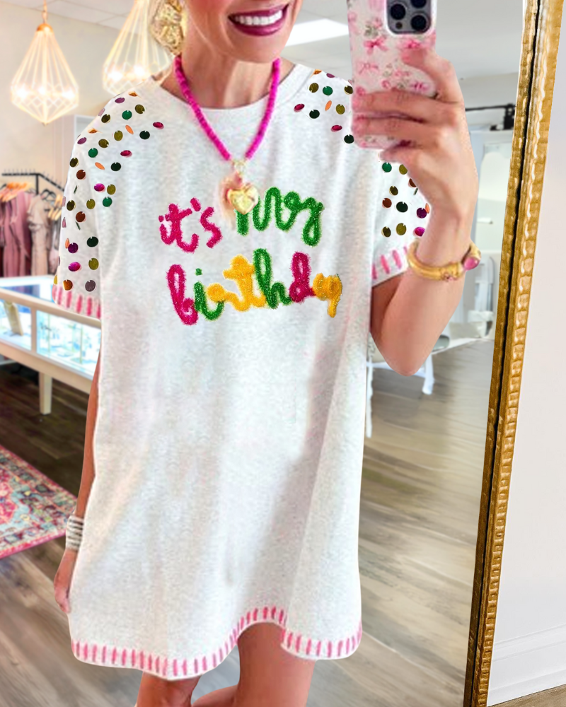 Birthday Polka Dot Sequin Dress
