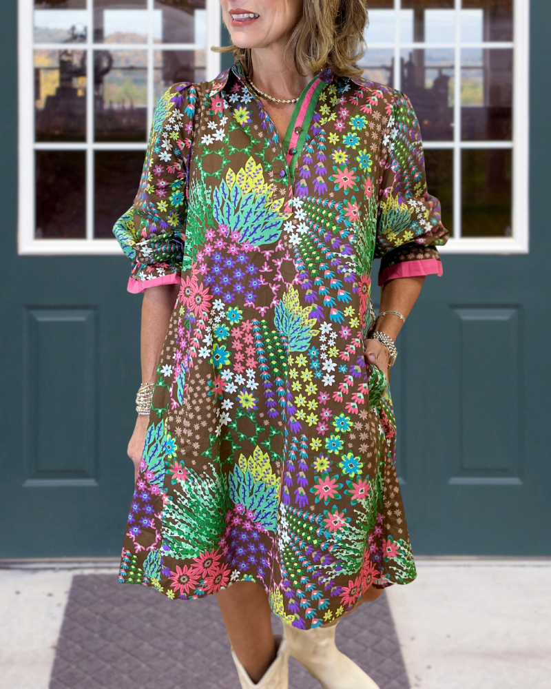 Dreamy Colorful Floral Dress
