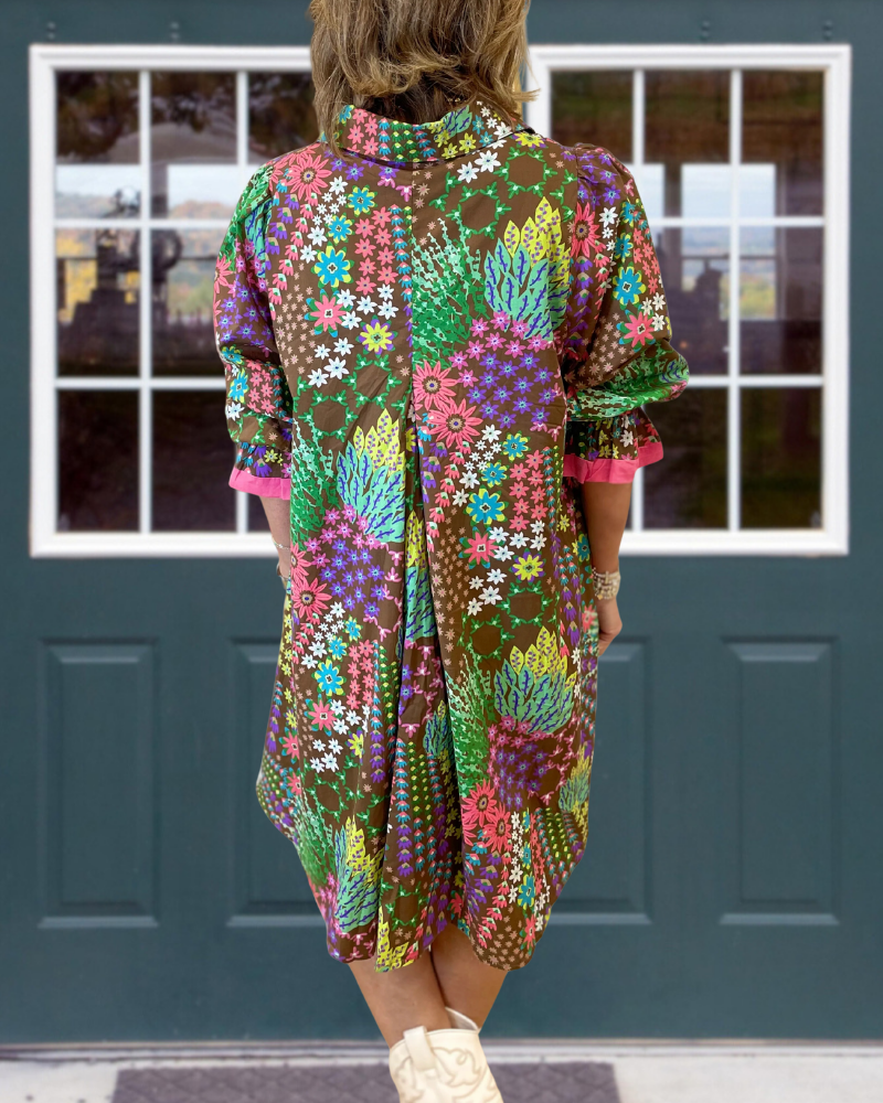 Dreamy Colorful Floral Dress