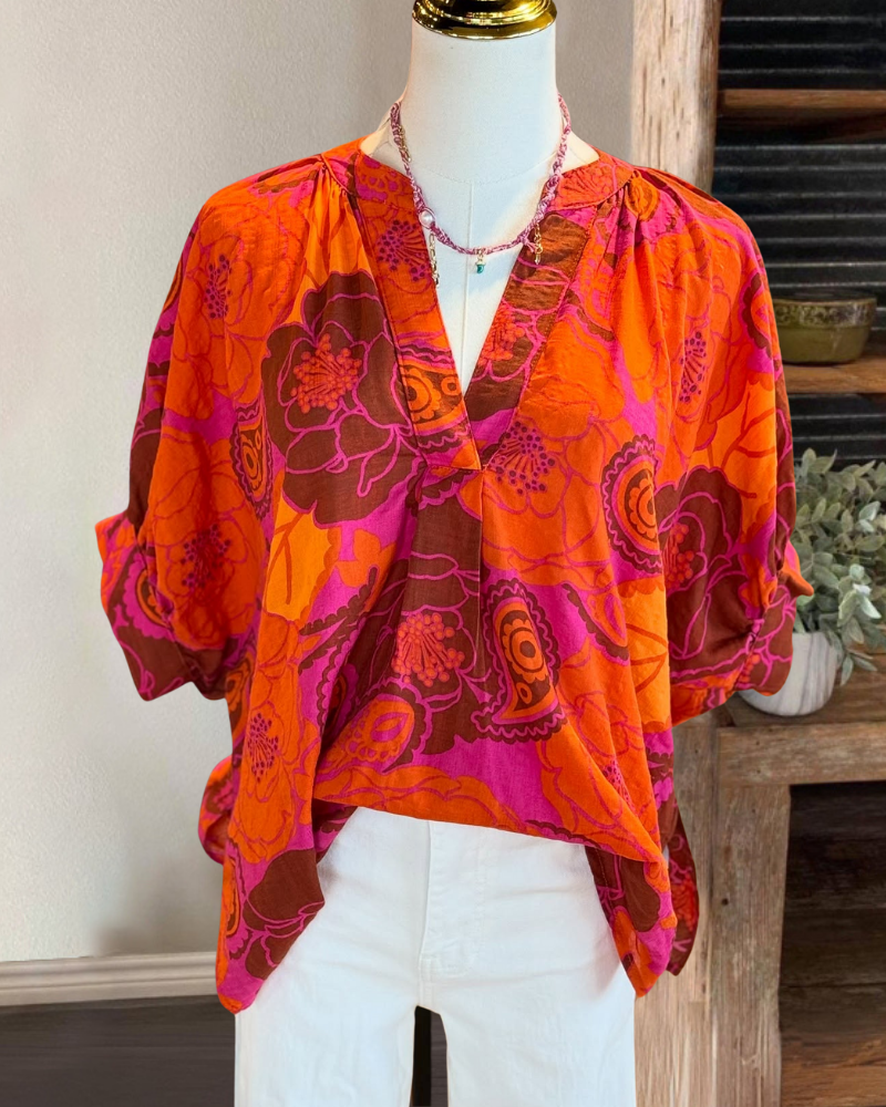 Bright Blooming Floral Top
