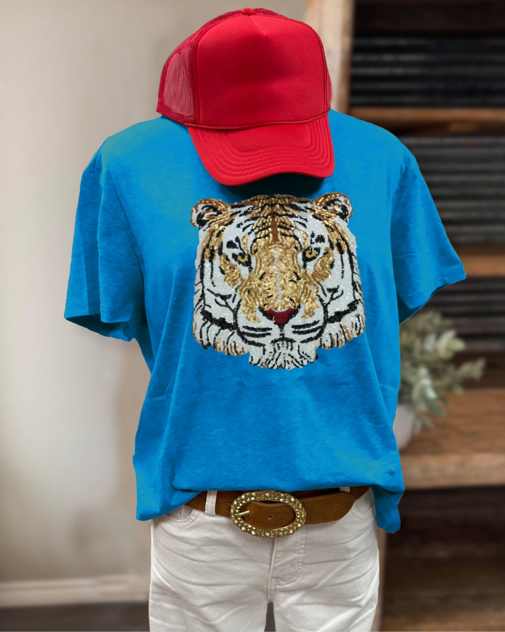 Tiger Sequin Tee