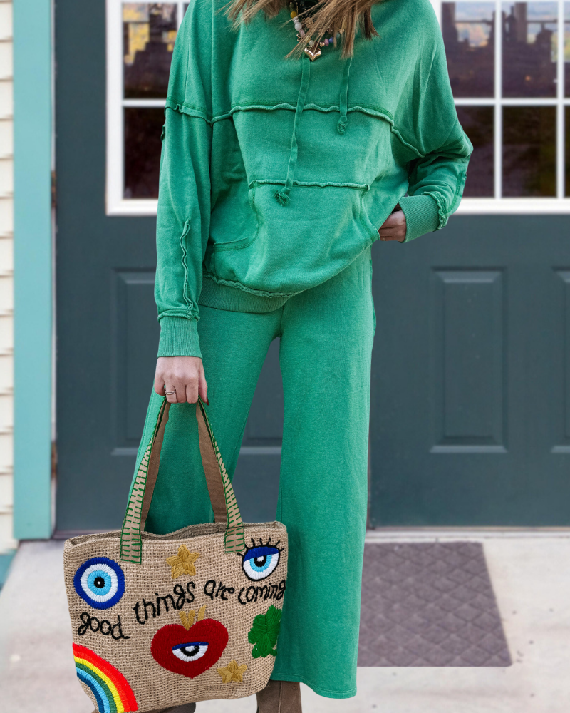 Casual Simple Hooded Set