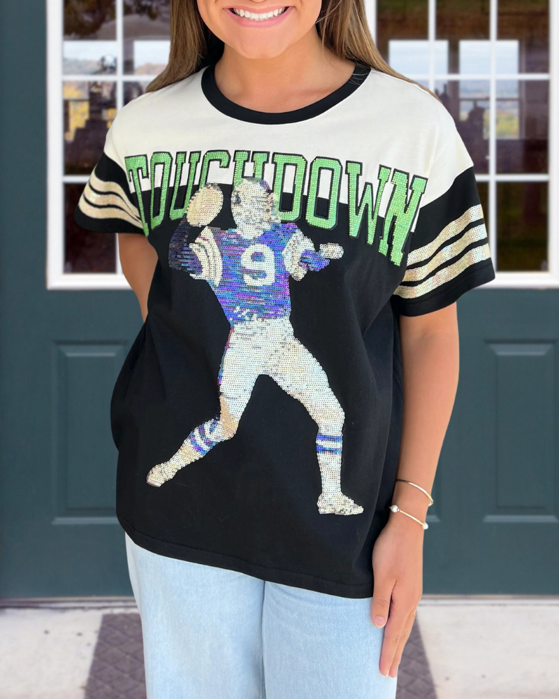 Touchdown Athlete Sequined Tee
