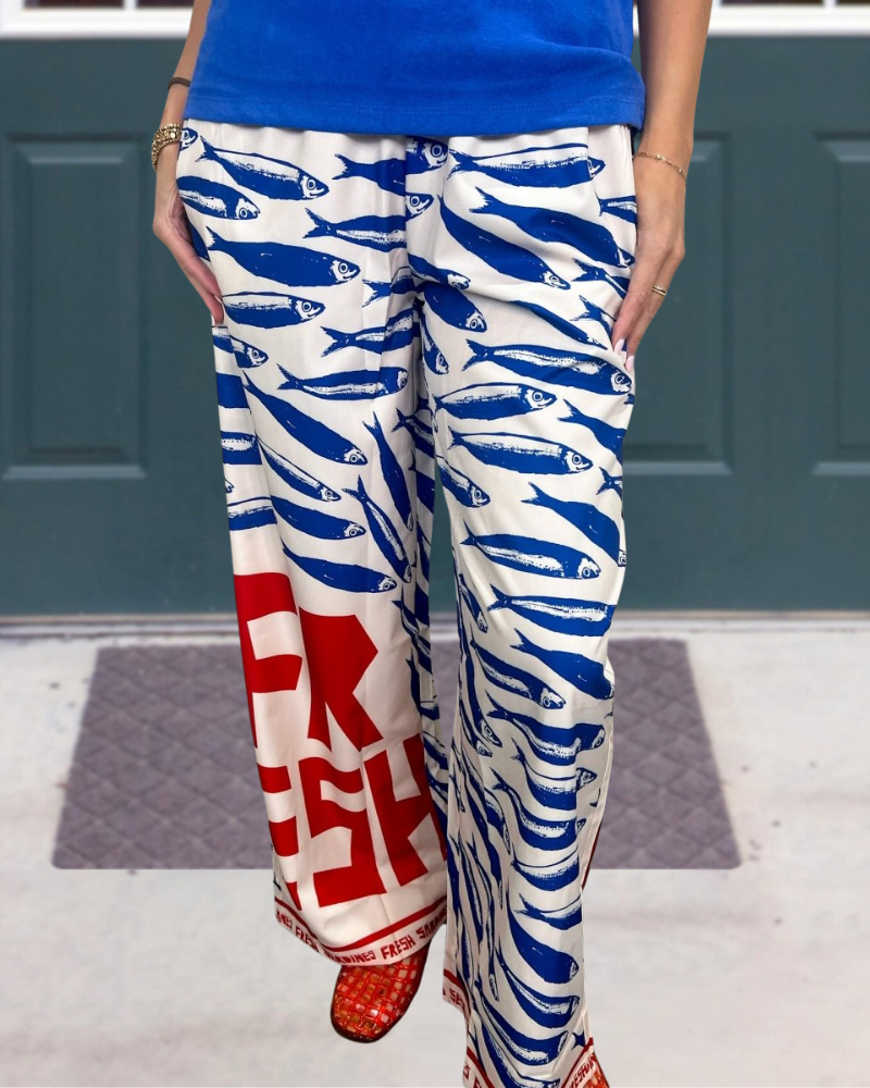 Art Sardines Satin Pants
