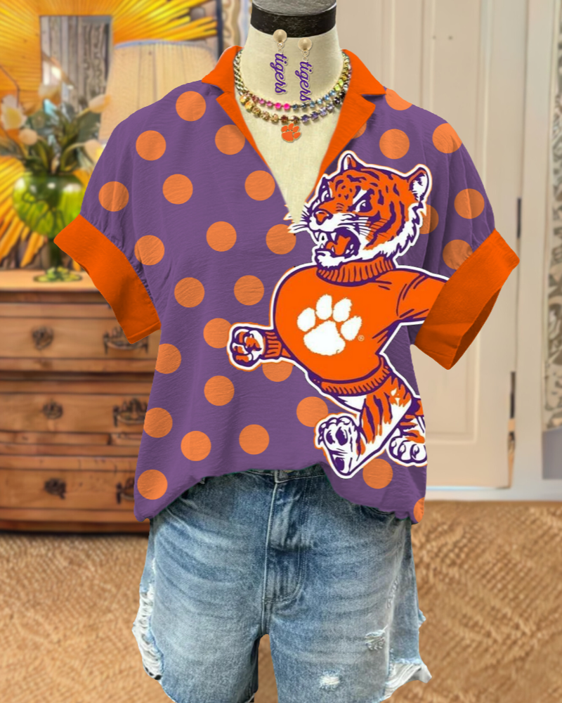 Clemson Tigers Satin Top