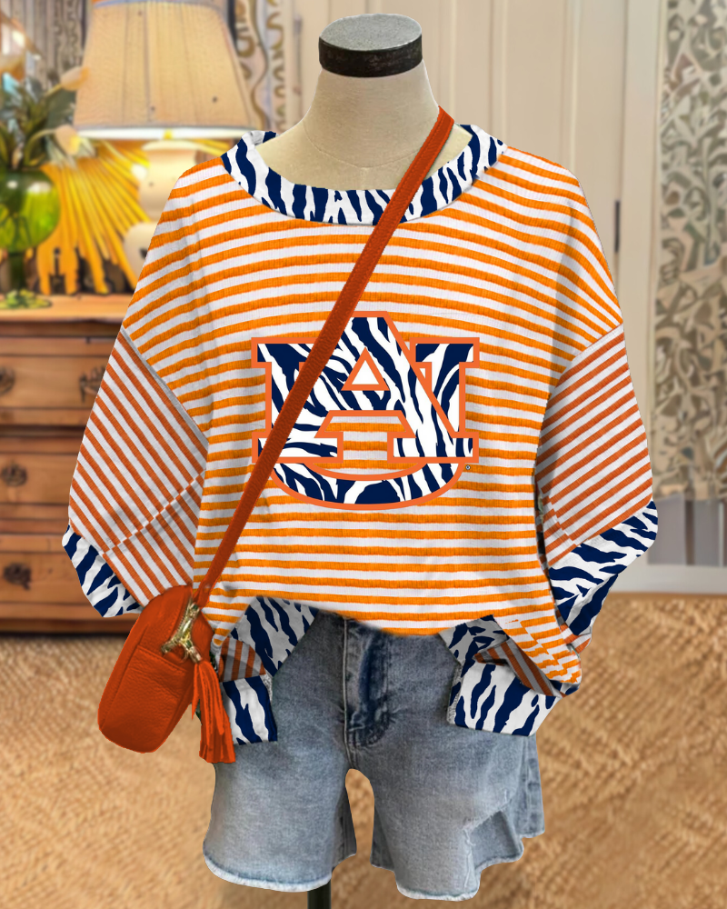 Auburn Tigers Zebra Striped T-shirt