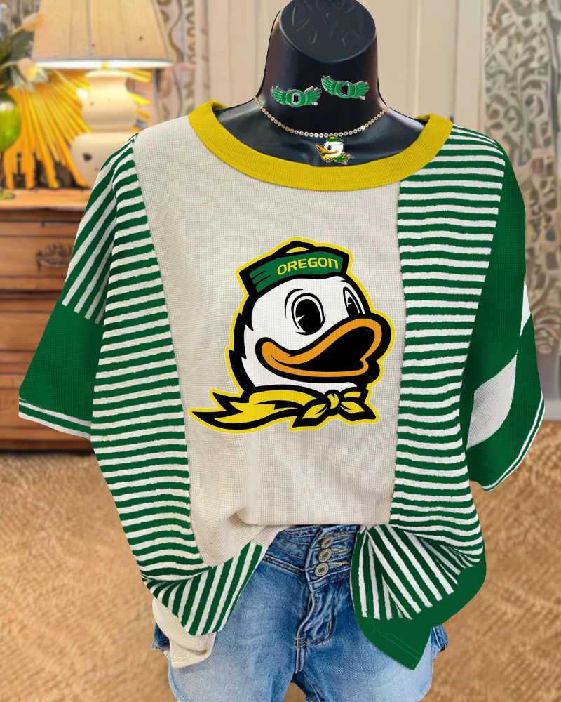 Oregon Duck striped T-shirt