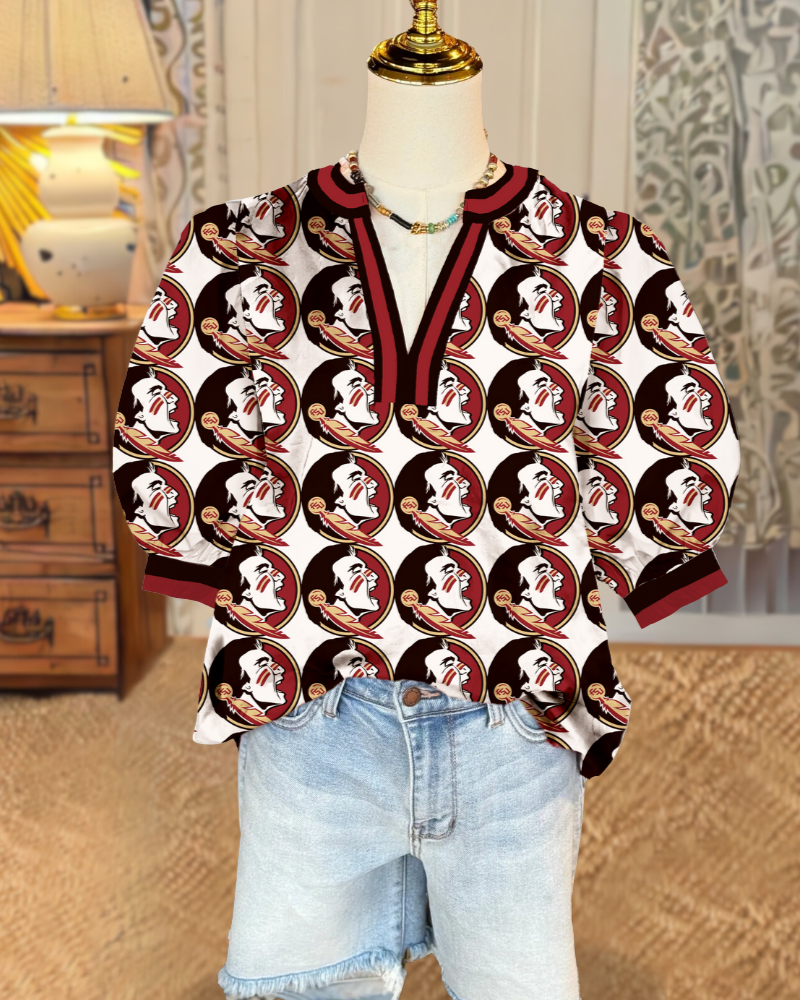 FSU Seminoles Logo Satin Top