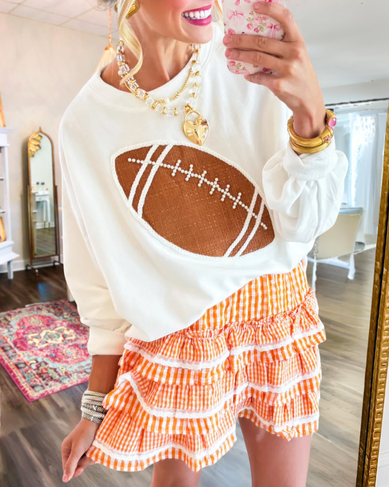 Rugby Embroidered Crewneck Sweatshirt