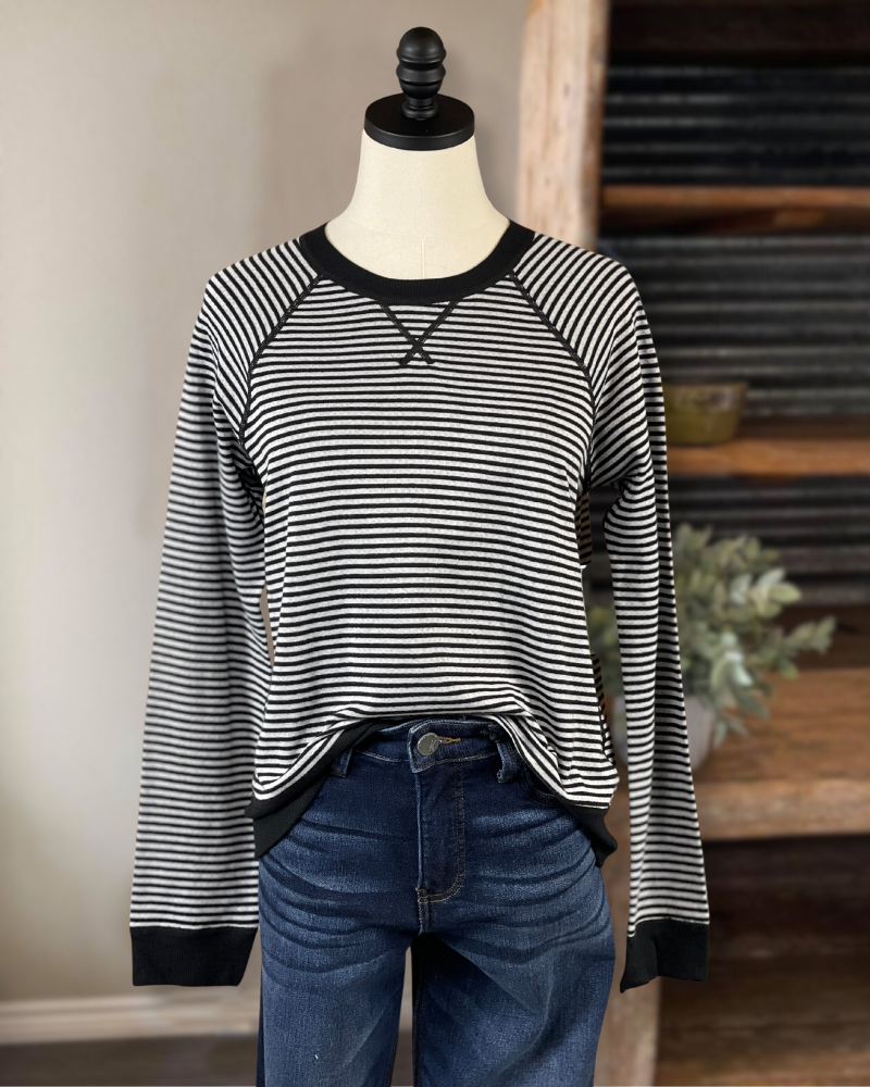 Striped Knit Pullover