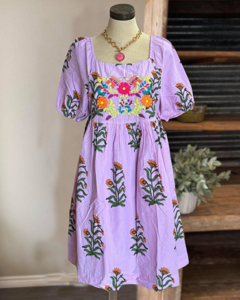 Floral Violet Dress