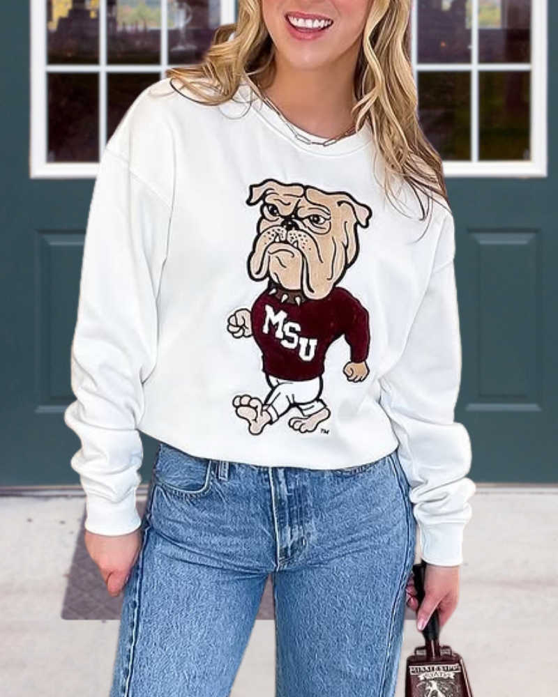 MSU Bulldogs Crew Neck Sweatshirt
