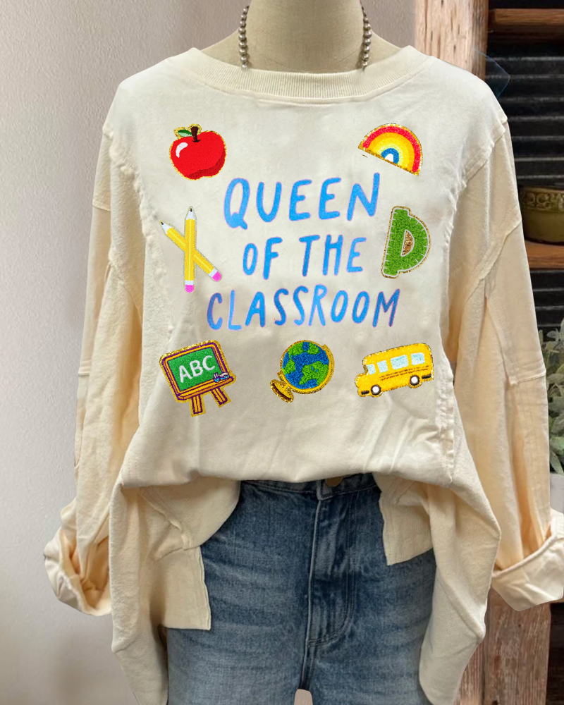 Classroom Queen Sequin Sweatshirt