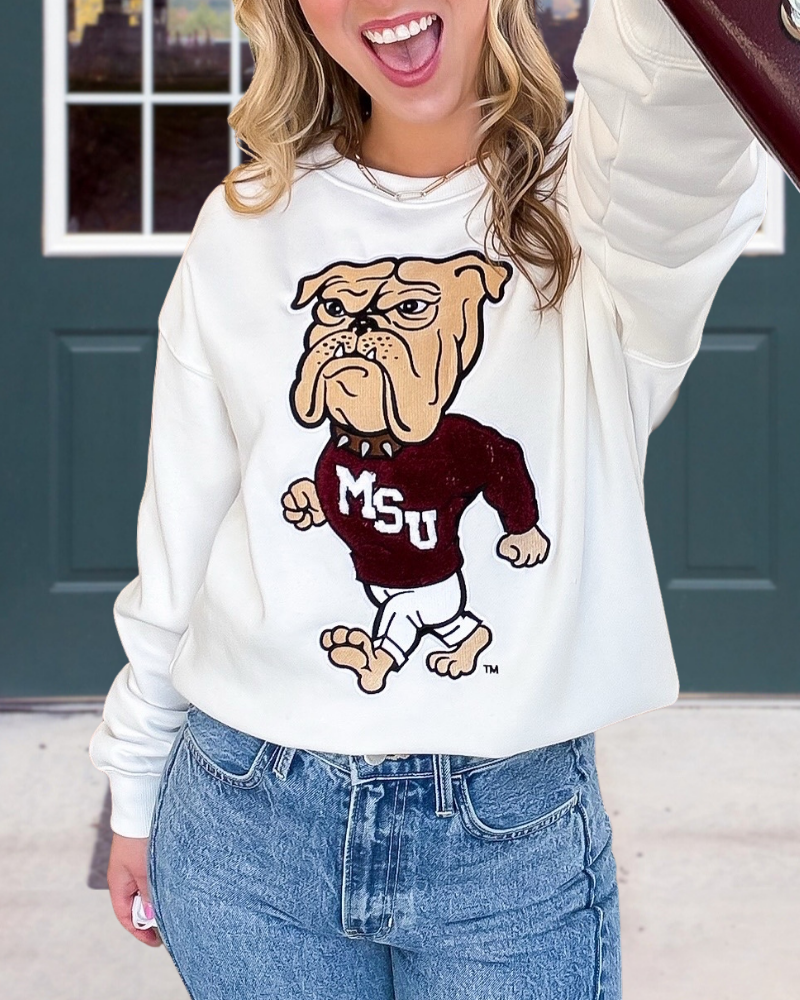 MSU Bulldogs Crew Neck Sweatshirt