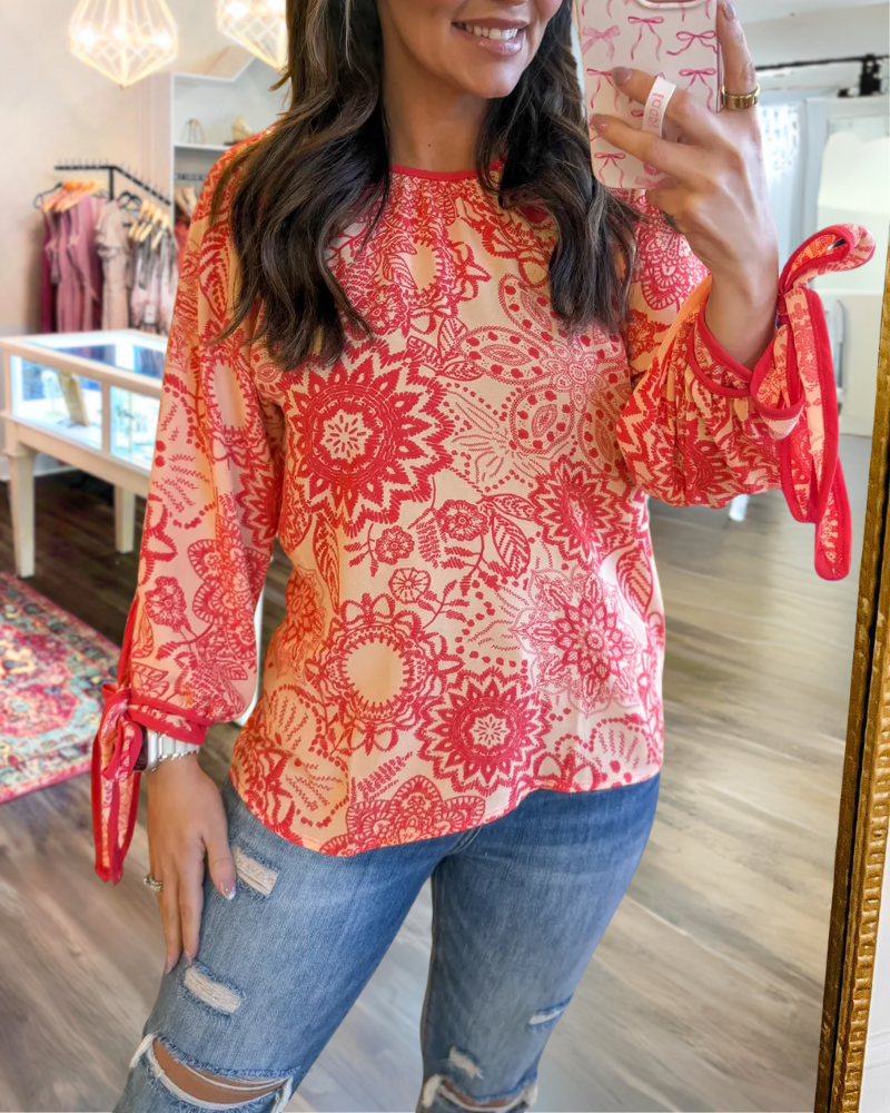 Special Floral Satin Top