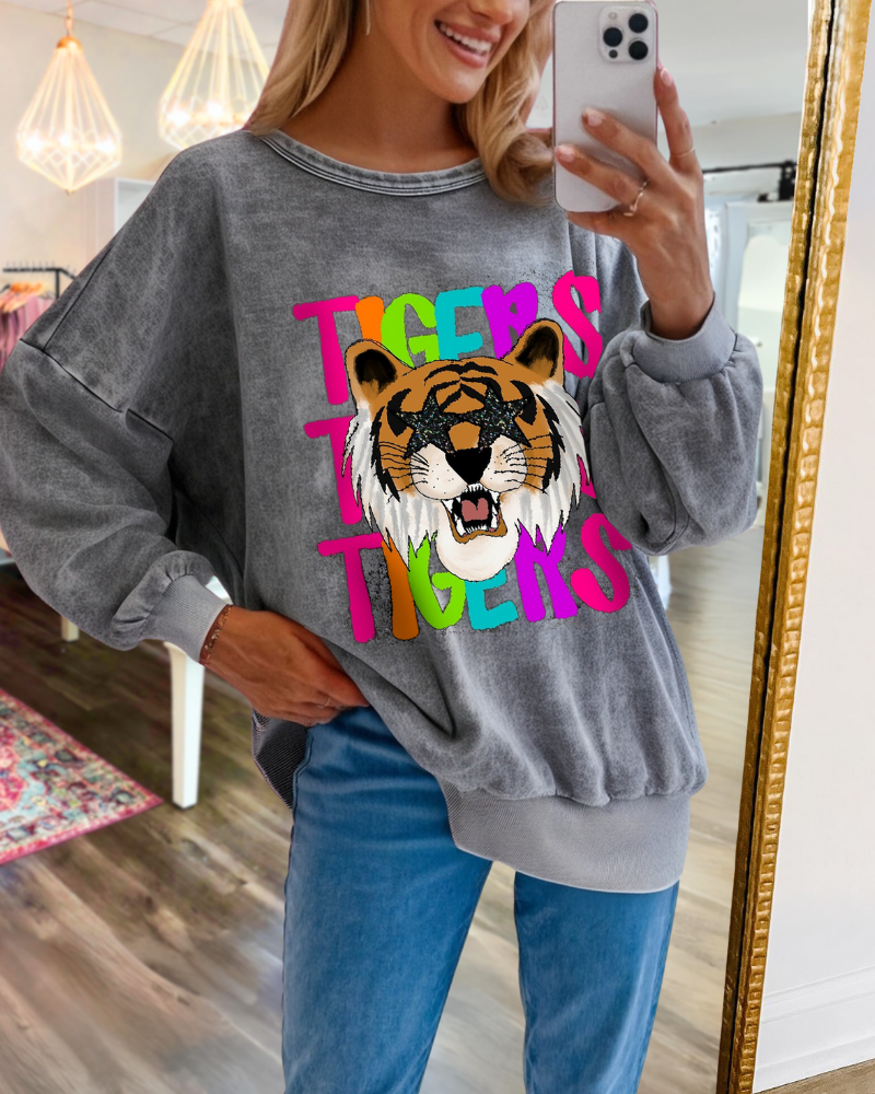 Tiger Star Washed Sweatshirt