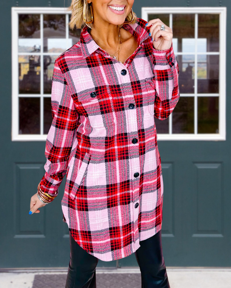 Stylish Woolen Plaid Shirt