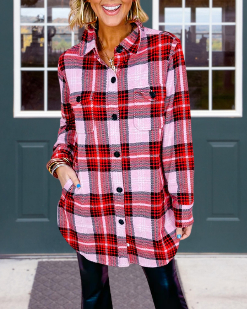 Stylish Woolen Plaid Shirt