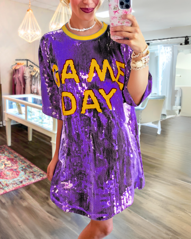Game Day Sequined Mini Dress