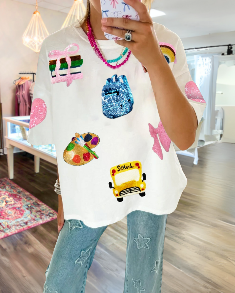 Sweet School Sequin T-shirt