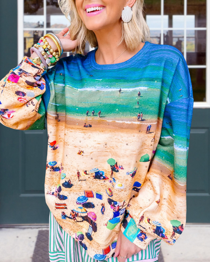 Beach Vacation Photo Sweatshirt