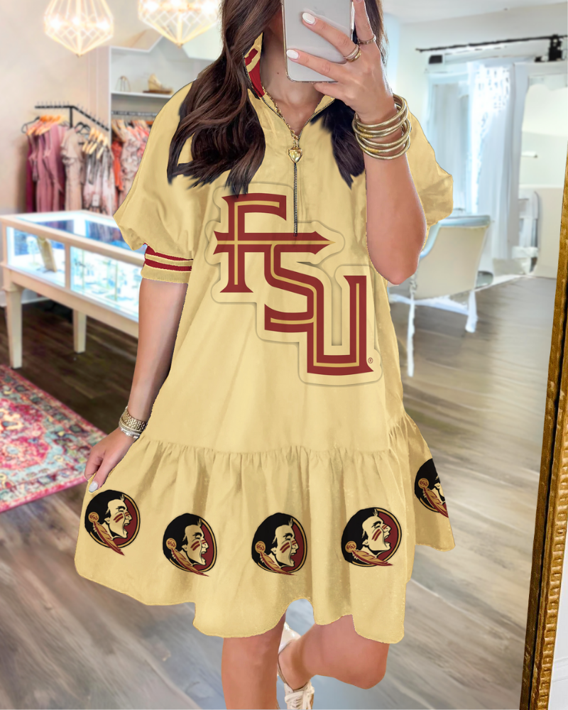 FSU Seminoles Half-Zip Dress