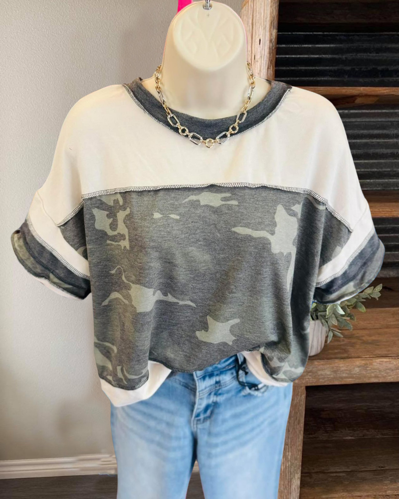 Camouflage Patchwork T-Shirt