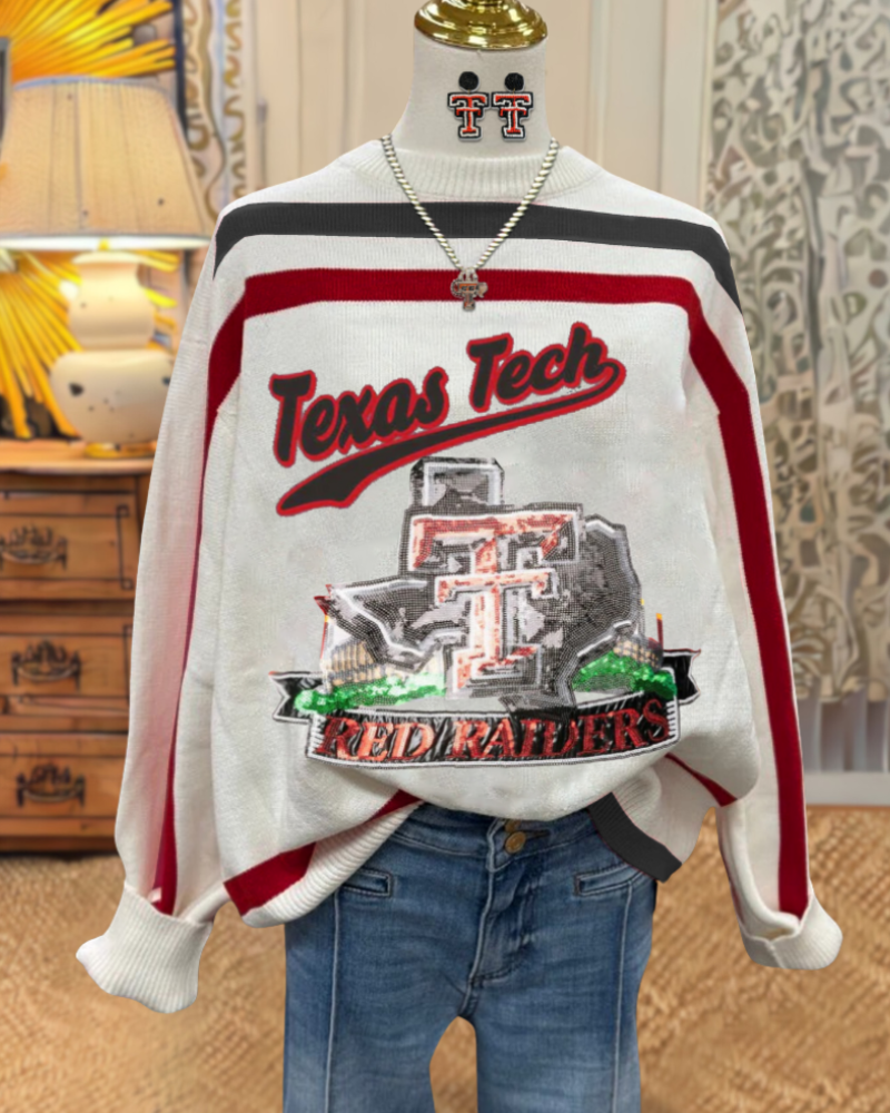 Texas Tech Sequin Pullover