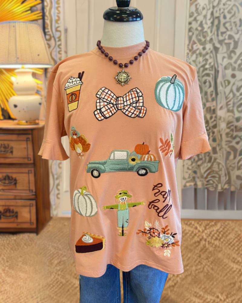 Harvest Embroidery Graphic Tee