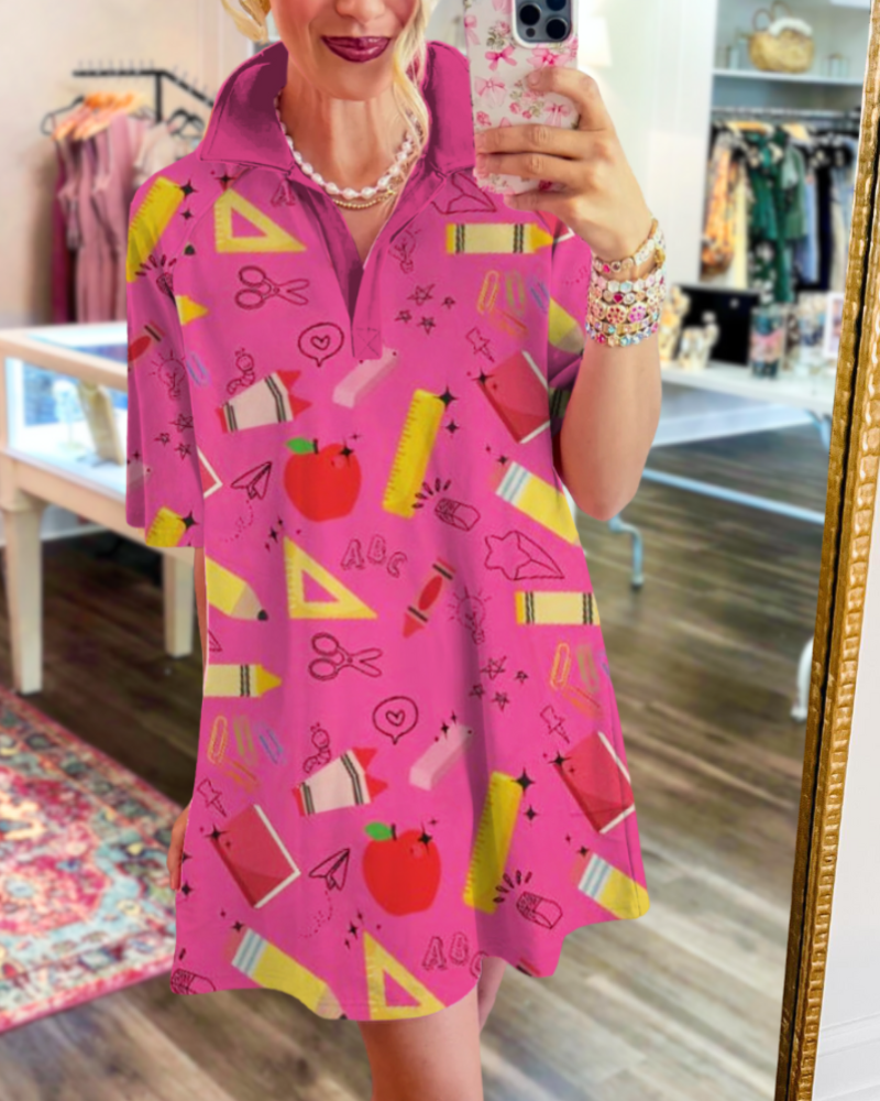 School Supplies Mini Dress