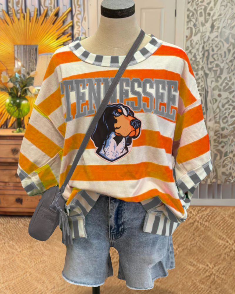 Tennessee Mascot Striped T-Shirt