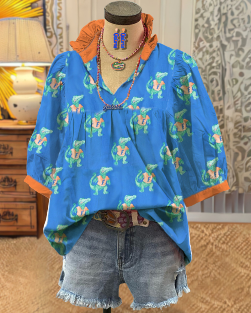 UF Gators Ruffle Top