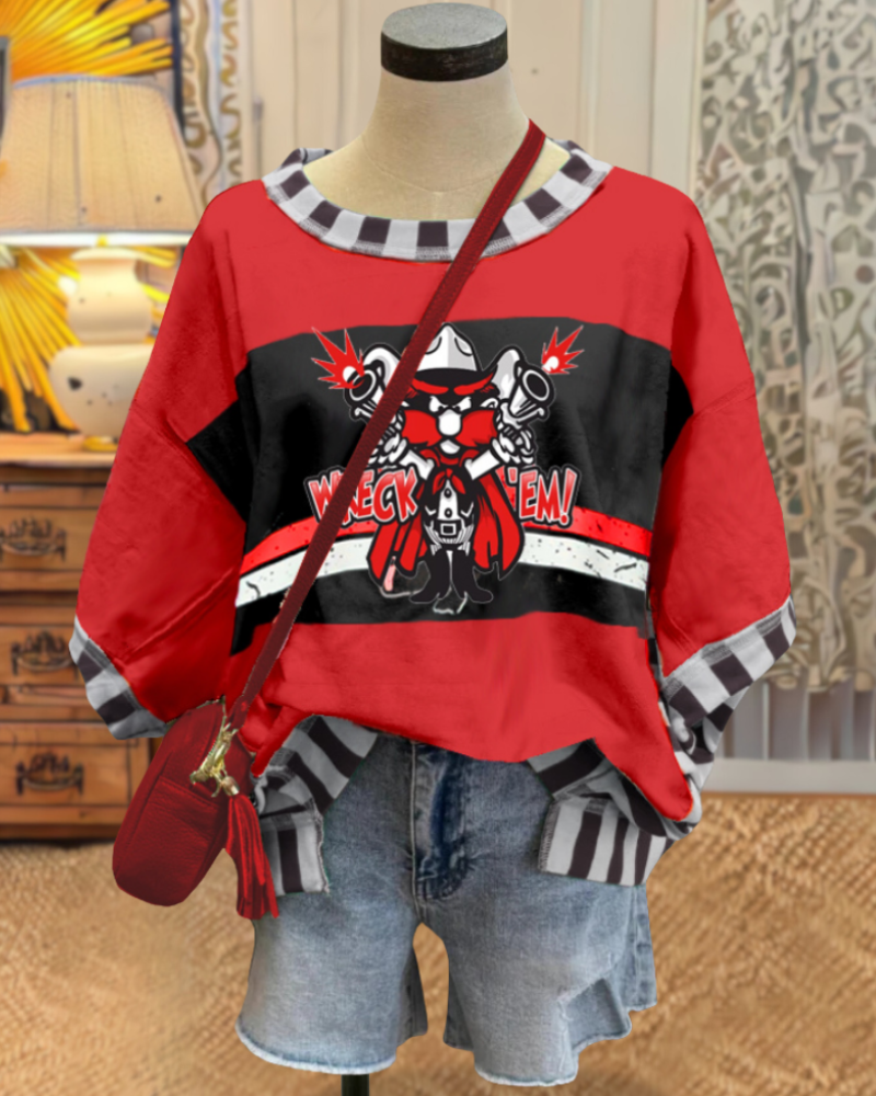 Texas Tech Wreck 'em Colorblock T-Shirt