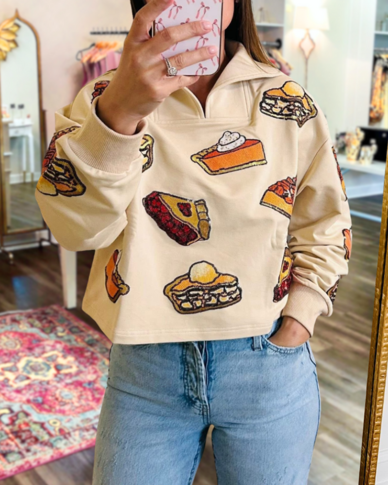 Delicious Dessert Sequin Pullover