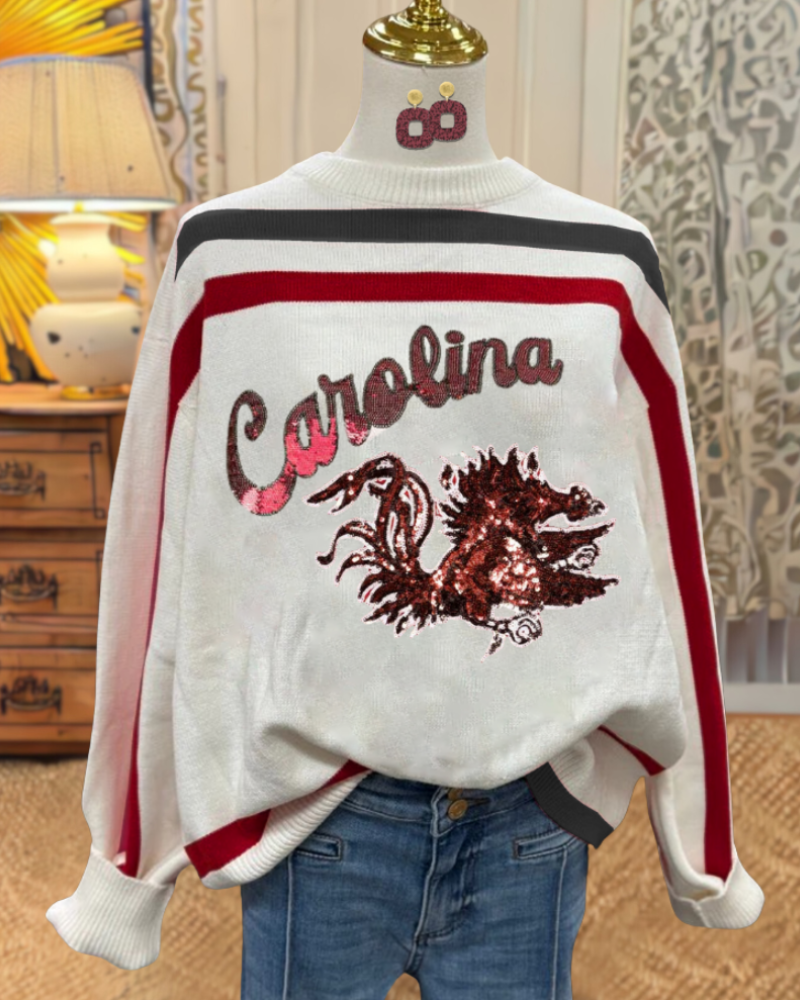 Sparkly Carolina Graphic Pullover