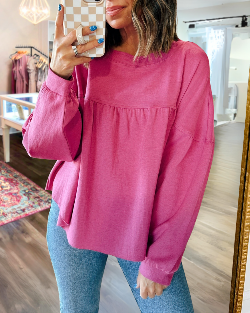 Casual Solid Color Pullover