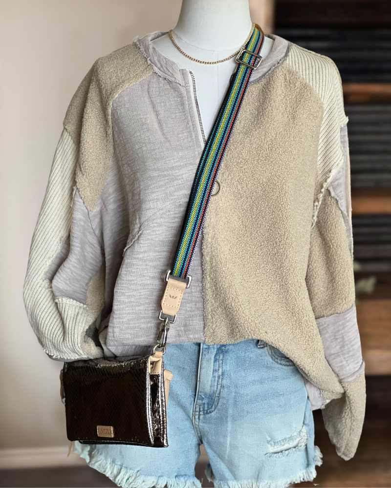 Patchwork Sherpa Sweatshirt