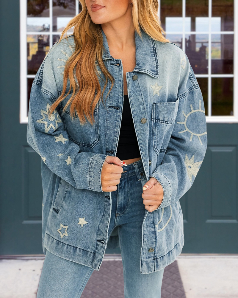 Trendy Star Denim Jacket
