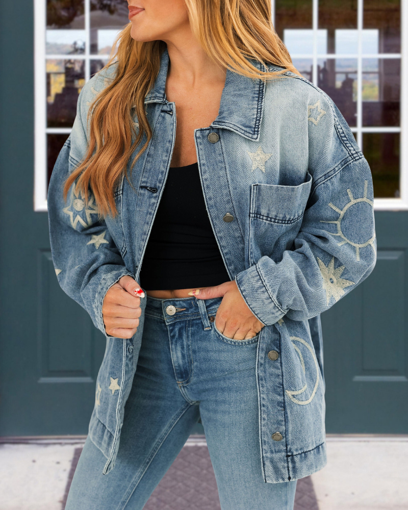 Trendy Star Denim Jacket