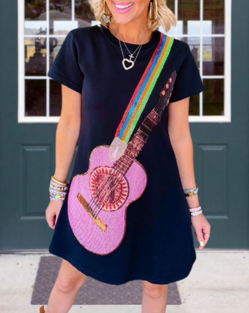 Glitter Guitar Sequin Dress
