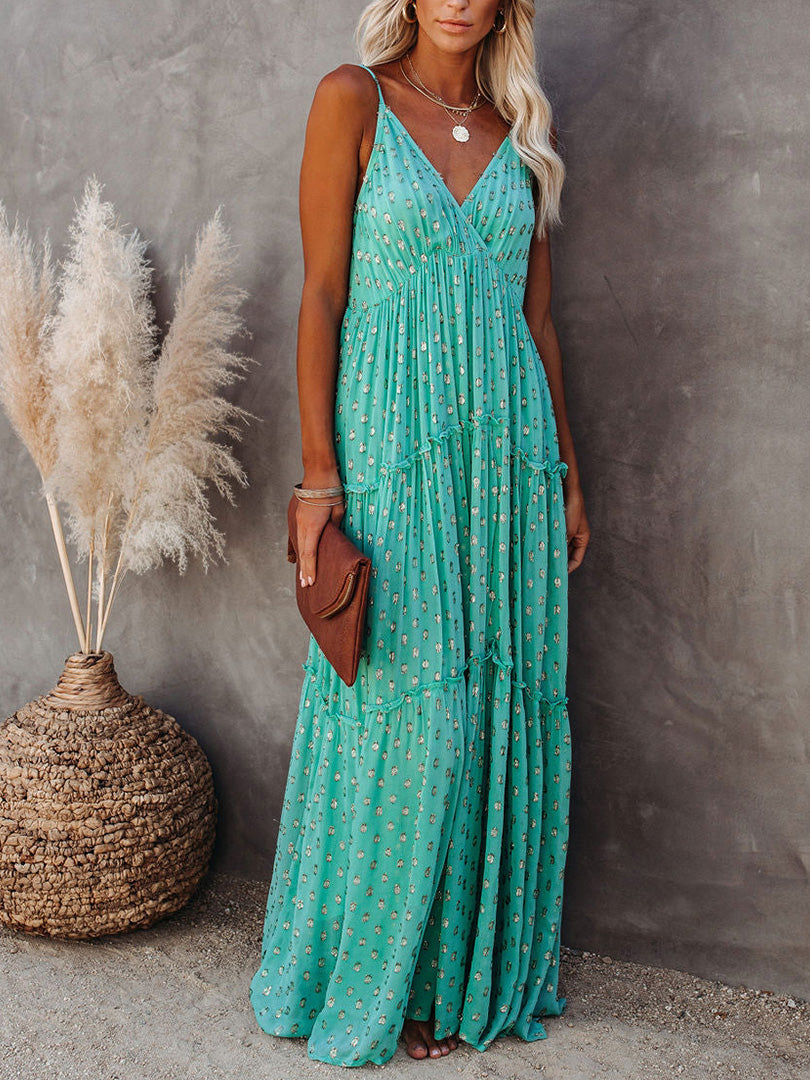 leopard-print chiffon maxi dress